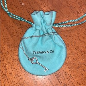 Tiffany & Co. Heart Key Sterling Silver Necklace